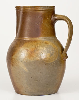 Scarce Coffman Family (Elkton, Rockingham County, VA) Stoneware Pitcher w/ Manganese Decoration