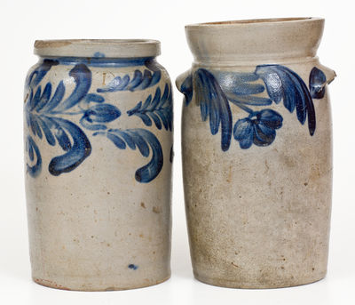 Two Pieces of Cobalt-Decorated Baltimore Stoneware