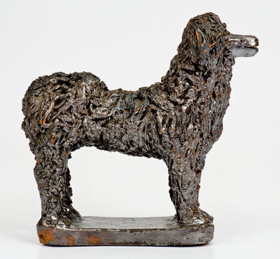 Fine Large-Sized Redware Figure of a Standing Dog, PA origin, possibly Anthony Bacher, Adams County