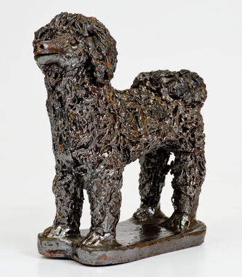 Fine Large-Sized Redware Figure of a Standing Dog, PA origin, possibly Anthony Bacher, Adams County