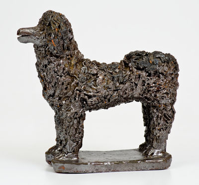 Fine Large-Sized Redware Figure of a Standing Dog, PA origin, possibly Anthony Bacher, Adams County