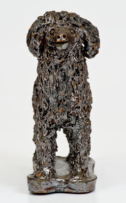 Fine Large-Sized Redware Figure of a Standing Dog, PA origin, possibly Anthony Bacher, Adams County
