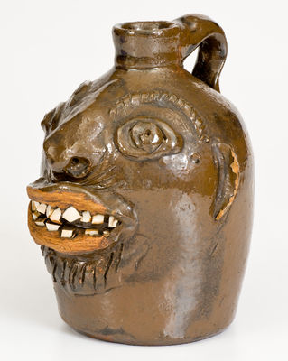 Southern Stoneware Face Jug, probably Georgia origin, early 20th century