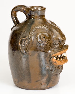 Southern Stoneware Face Jug, probably Georgia origin, early 20th century