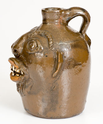 Southern Stoneware Face Jug, probably Georgia origin, early 20th century
