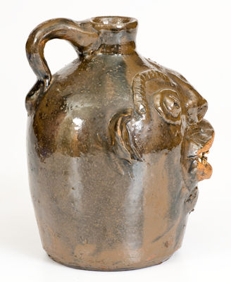 Southern Stoneware Face Jug, probably Georgia origin, early 20th century
