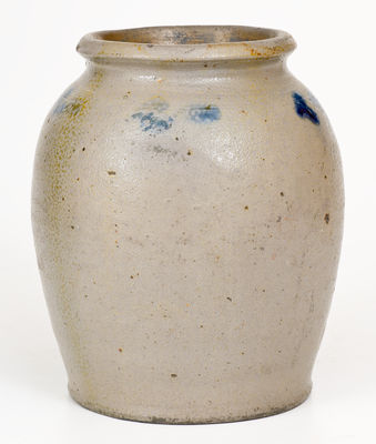 Extremely Rare J. SWANN / ALEXA Half-Gallon Cobalt-Decorated Stoneware Jar (Alexandria, VA, c1820)