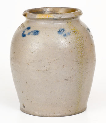 Extremely Rare J. SWANN / ALEXA Half-Gallon Cobalt-Decorated Stoneware Jar (Alexandria, VA, c1820)