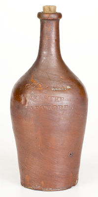 Scarce GOODWIN / & / WEBSTER / HARTFORD, Connecticut Stoneware Bottle