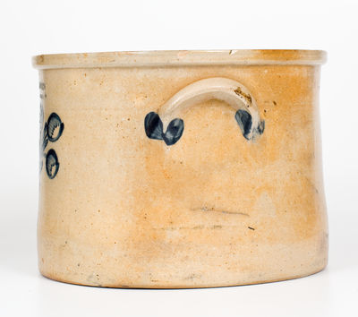 Rare COWDEN & WILCOX / HARRISBURG, PA Four-Gallon Stoneware Cake Crock w/ Berries Design