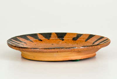 Fine Diminutive Slip-Decorated Redware Dish, possibly North Carolina