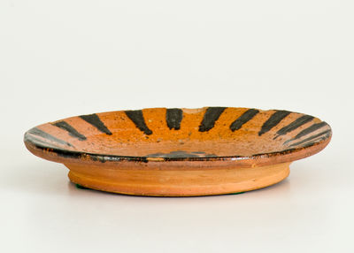 Fine Diminutive Slip-Decorated Redware Dish, possibly North Carolina
