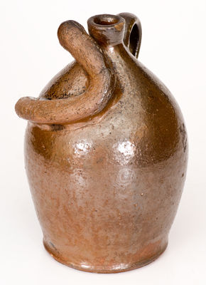 Rare Southern Stoneware Snake Jug, late 19th century