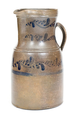 Western PA Stoneware Pitcher w/ Vine Decoration