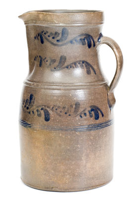 Western PA Stoneware Pitcher w/ Vine Decoration