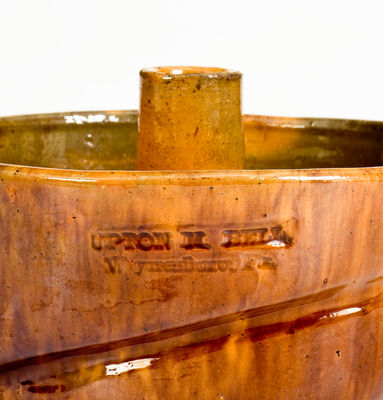 Very Rare UPTON M. BELL / Waynesboro, Pa. Redware Turk's Head Mold