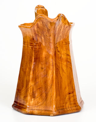 JOHN BELL / WAYNESBORO, Pennsylvania Redware Octagonal Pitcher