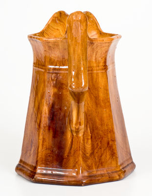 JOHN BELL / WAYNESBORO, Pennsylvania Redware Octagonal Pitcher