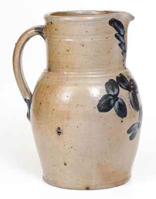 One-Gallon Baltimore, MD Stoneware Pitcher w/ Cobalt Clover Decoration