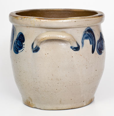 JOHN BELL / WAYNESBORO Stoneware Jar with Cobalt Floral Decoration