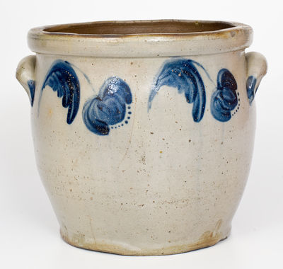 JOHN BELL / WAYNESBORO Stoneware Jar with Cobalt Floral Decoration