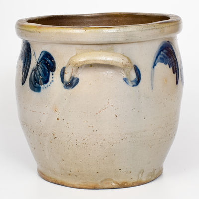 JOHN BELL / WAYNESBORO Stoneware Jar with Cobalt Floral Decoration