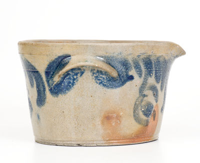 Scarce Small-Sized Baltimore Stoneware Milkpan attrib. David Parr, Sr., Baltimore, MD, circa 1825