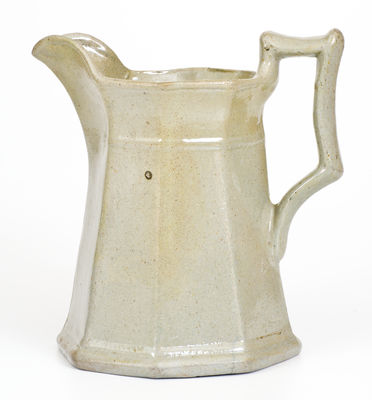 Rare JOHN BELL / WAYNESBORO Celadon-Glazed Octagonal Pitcher