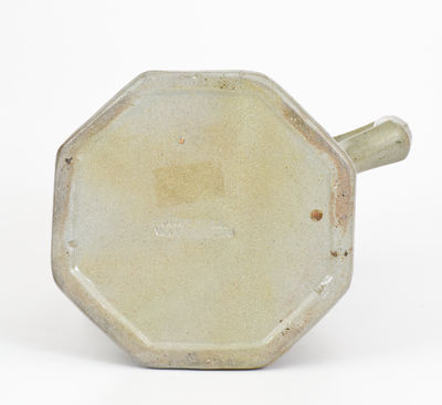 Rare JOHN BELL / WAYNESBORO Celadon-Glazed Octagonal Pitcher