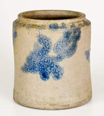 Extremely Rare Early-Period J. BELL Stoneware Jar w/ Cobalt Decoration (John Bell, Waynesboro, PA)