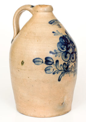 Fine Three-Gallon COWDEN & WILCOX / HARRISBURG, PA Jug w/ Elaborate Floral Decoration