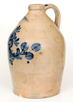 Fine Three-Gallon COWDEN & WILCOX / HARRISBURG, PA Jug w/ Elaborate Floral Decoration