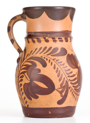 Small Tanware Pitcher, Greensboro or New Geneva, PA origin