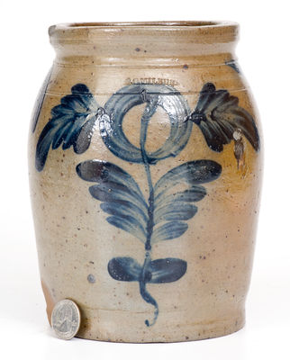 Fine B.C. MILBURN (Alexandria, Virginia) Half-Gallon Stoneware Jar