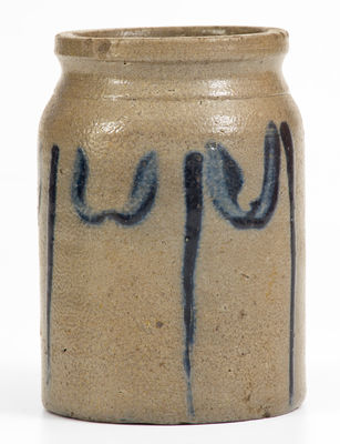 Rare Miniature Cobalt-Decorated Stoneware Jar, Virginia origin, possibly Rockingham County