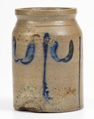 Rare Miniature Cobalt-Decorated Stoneware Jar, Virginia origin, possibly Rockingham County