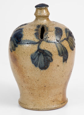 Scarce Cobalt-Decorated Stoneware Bank attrib. Richard C. Remmey, Philadelphia, PA, circa 1875