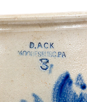 Scarce D. ACK (Mooresburg, PA) Stoneware Crock