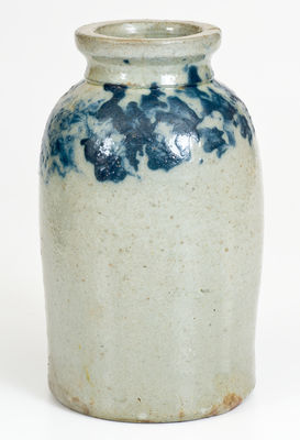 Fine JOHN BELL / WAYNESBORO Celadon-Glazed Stoneware Canning Jar