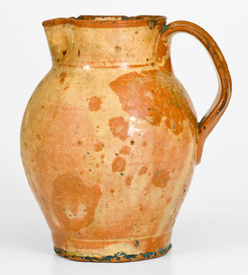 Slip-Decorated Redware Pitcher, probably Hagerstown, Maryland, early 19th century