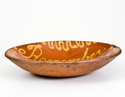 Important Philadelphia Redware Abolitionist Charger: 