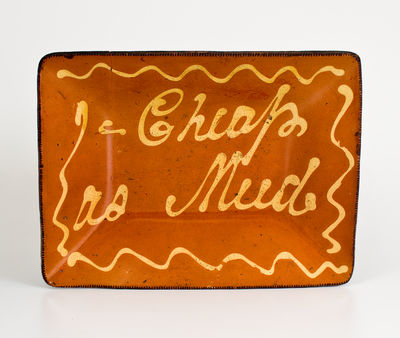 Very Rare Norwalk, Connecticut Redware Platter: Cheap as Mud