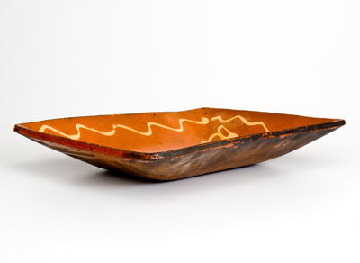 Very Rare Norwalk, Connecticut Redware Platter: 