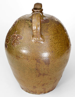 Exceptional Collin Rhodes (Shaw s Creek, Edgefield, SC) Five-Gallon Double-Handled Jug w/ Elaborate Two-Color Slip Decoration