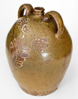 Exceptional Collin Rhodes (Shaw s Creek, Edgefield, SC) Five-Gallon Double-Handled Jug w/ Elaborate Two-Color Slip Decoration