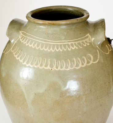 Fine and Rare CHANDLER / MAKER (Thomas Chandler, Edgefield District, SC) Seven-Gallon Stoneware Jar