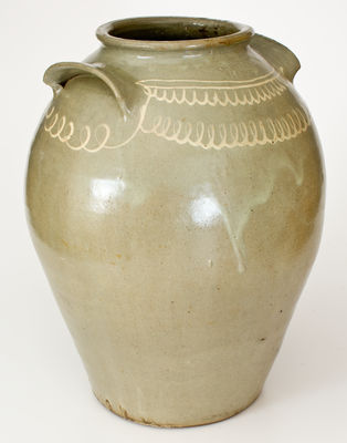 Fine and Rare CHANDLER / MAKER (Thomas Chandler, Edgefield District, SC) Seven-Gallon Stoneware Jar
