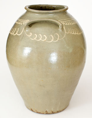 Fine and Rare CHANDLER / MAKER (Thomas Chandler, Edgefield District, SC) Seven-Gallon Stoneware Jar