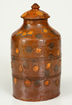 Attrib. Thompson Pottery, Morgantown, WV, Redware Jar