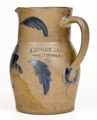 Outstanding J. SWANK & CO. / JOHNSTOWN, PA 1/2 Gal. Stoneware Pitcher